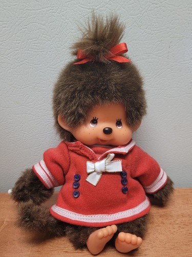 sekiguchi monchhichi girl  Red Dress plush stuffed animal Mo