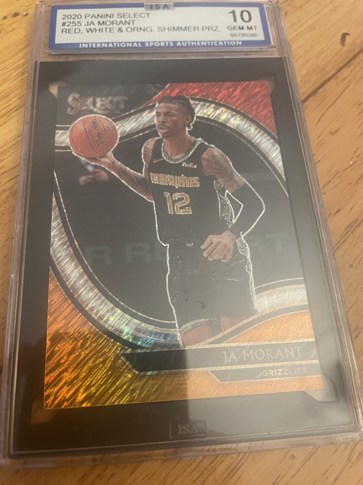 Ja Morant - 2020 Panini Select #255 Red White Orange Shining