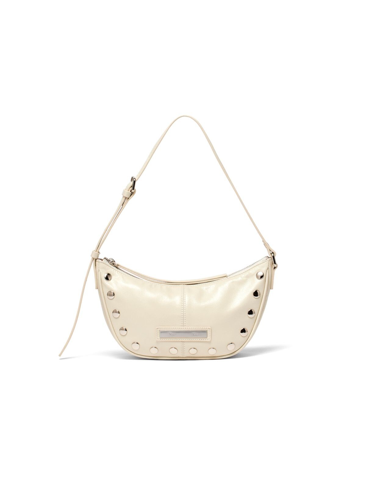 ★MATIN KIM ★STUD LEATHER SHOULDER BAG Matin Kim Stud Leather Shoulder Bag In Ivory MK2477BG028MIV