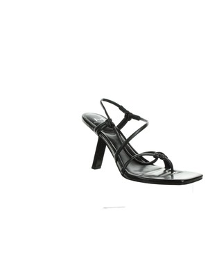 MARC FISHER Женские черные кожаные шлепанцы Gadella Toe без шнуровки на каблуке 5 M