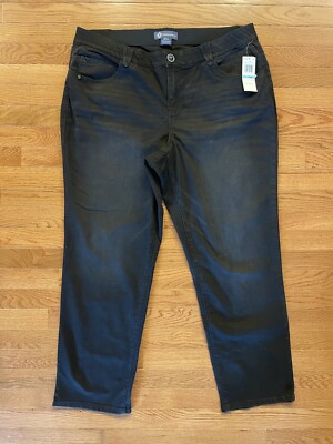 Democracy Women's ''Ab''solution Core Essentail Jeans Size 20W NWT Black 838