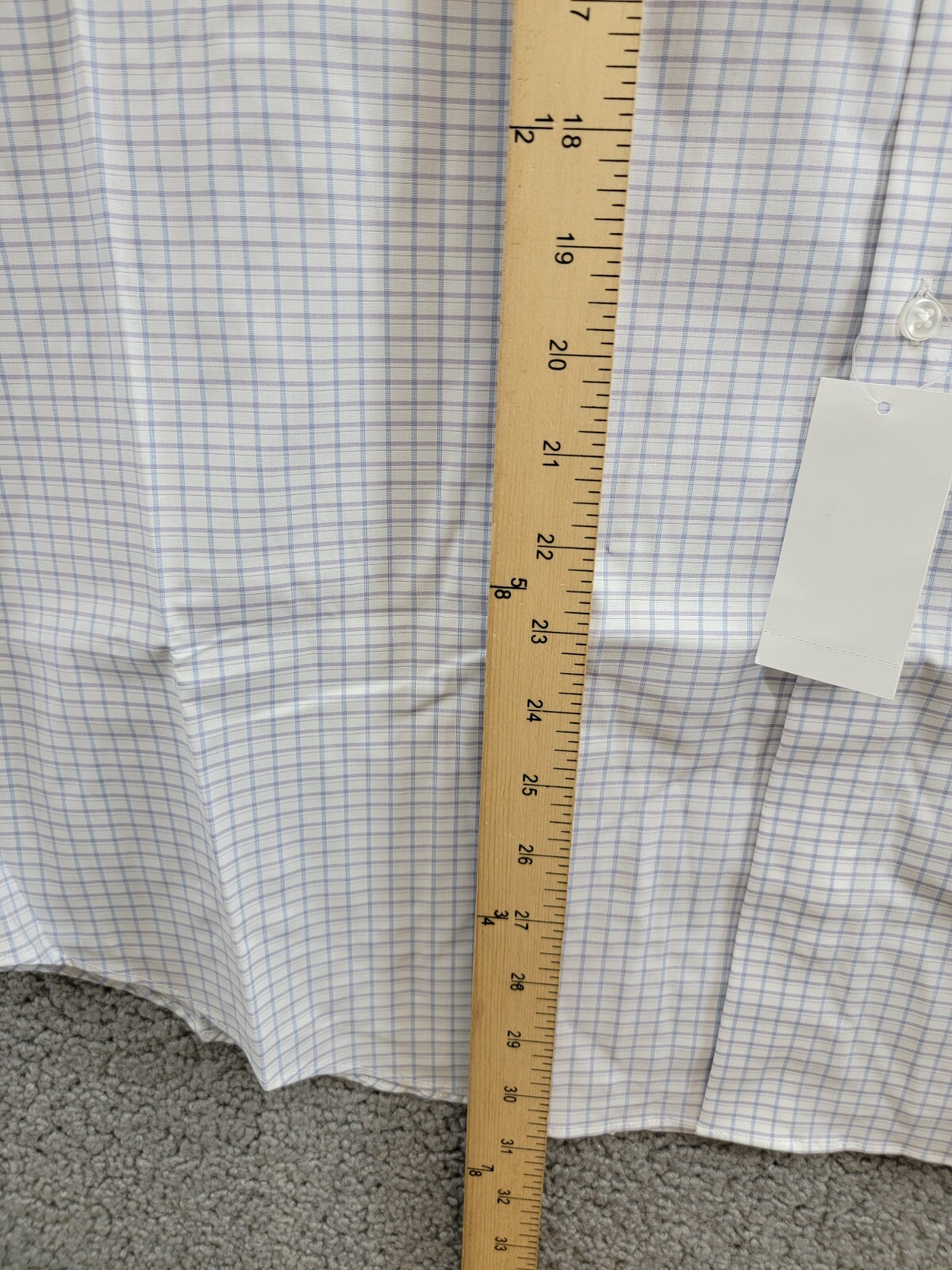Calvin Klein Steel + Regular Fit Stretch Dress Shirt Men's 17.5 34-35 Blue L/S - Picture 8 of 19