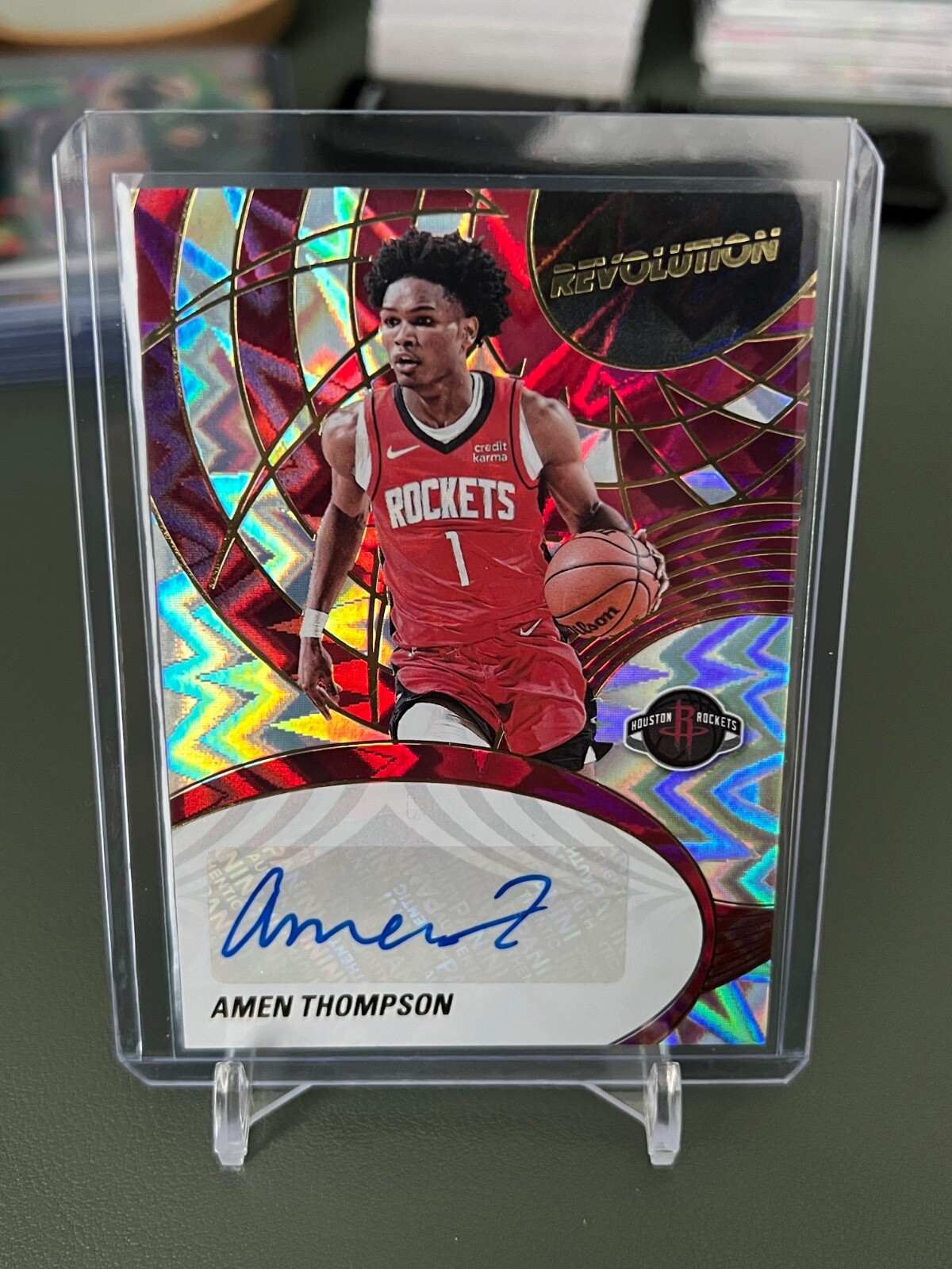 NBAカード　アメントンプソン 2024-25 Panini Revolutions - Amen Thompson Impact Auto /100