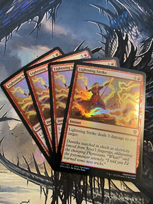 Lightning Strike Foil (137) Dominaria United MTG - Discounts on playsets