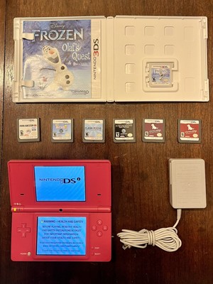 Nintendo DSi Console & Game Lot - TESTED Excellent Condition