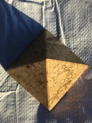 Vintage Stone Pyramid Sculpture Very Heavy High Quality Nice Gift