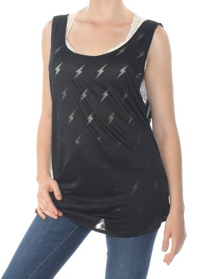 

PEONEY AND ME Женский черный топ с круглым вырезом для активного отдыха