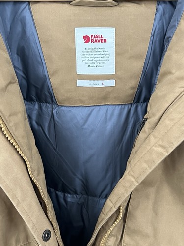 Pre-owned Fjall Raven Fjallraven Womens Singi Down Jacket Buckwheat Brown Size Large