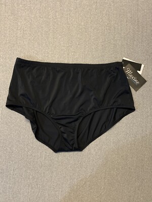 Maxine of Hollywood Tummy Control Swimsuit Full Bottoms Womens size 22W Black