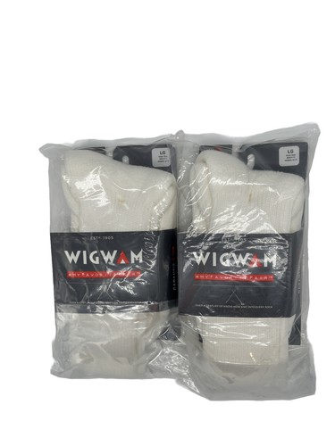 Wigwam F1055 King Cotton Crew Heavyweight Cotton Sock, 2 Pack, White
