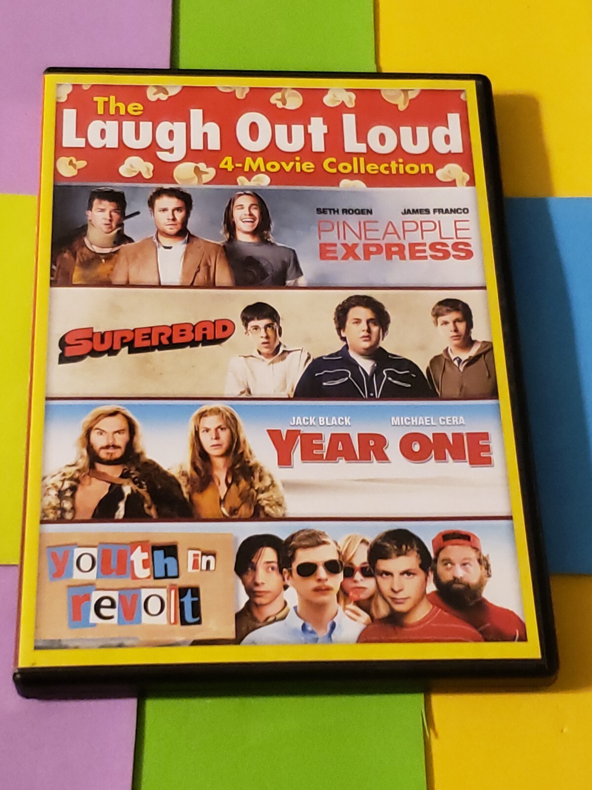 4 MOVIE COLLECTION - DVD - 3 DISC SET - YEAR ONE, SUPERBAD, YOUTH IN REVOLT, PIN 4 MOVIE COLLECTION - DVD - 3 DISC SET - YEAR ONE, SUPERBAD, YOUTH IN REVOLT, PIN