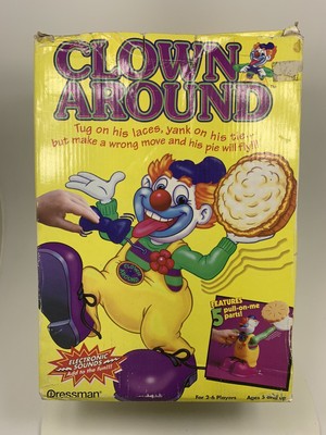 VINTAGE 1995 PRESSMAN ELECTRONIC CLOWN AROUND GAME IN BOX 