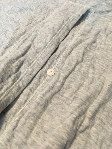 LL BEAN Vintage 80s Wool Blend Heathered Grey Union Suit Two Layer XL