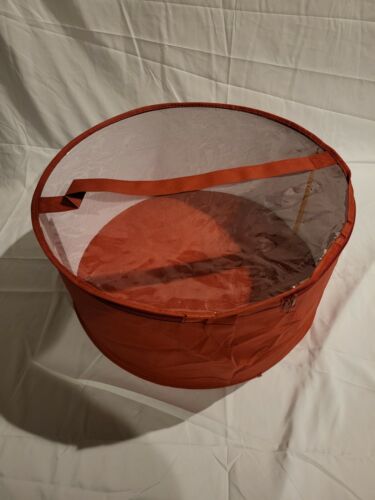 Large hat box Red with Clear PVC Top