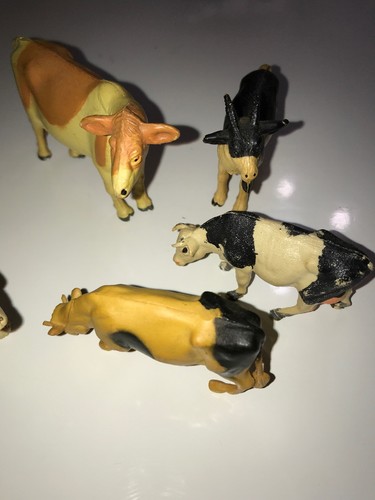 Funrise Farm Animal 1989 lot of 8 toys 5 Funrise toys Goat Horse Cows