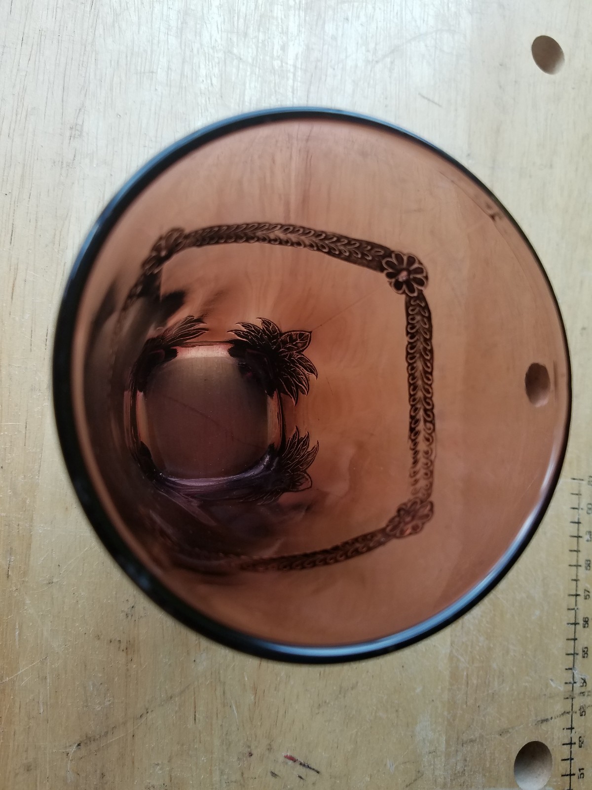 EAPG . tumbler , SWAG with BRACKETS ,  amethyst and gold  , JEFFERSON GLASS CO.