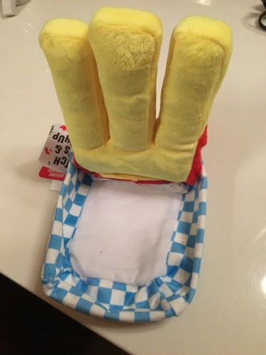 Bark & Co BarkBox Fetch Fries & Ketchup Crinkle Tube Squeaky Dog Toy NWT