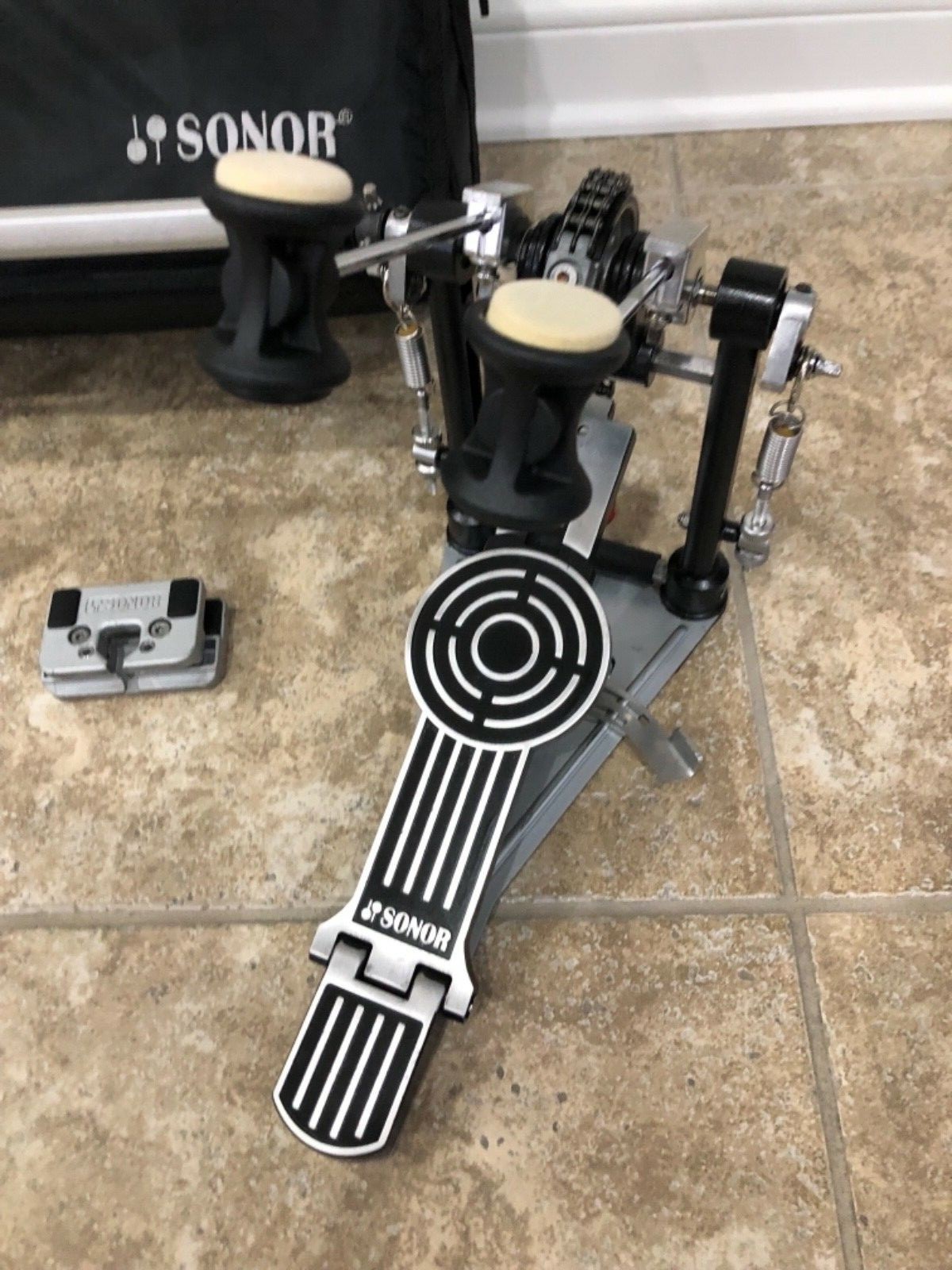 Sonor DP-672 Bass Kick Drum Double Pedal 600 Series with Docking Station & Bag