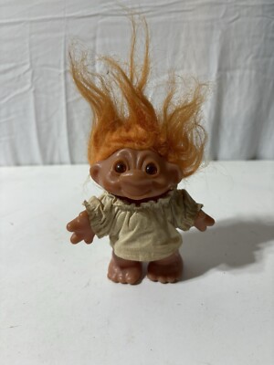 1986 Dam Troll Doll Zelda with Orange Hair 5in