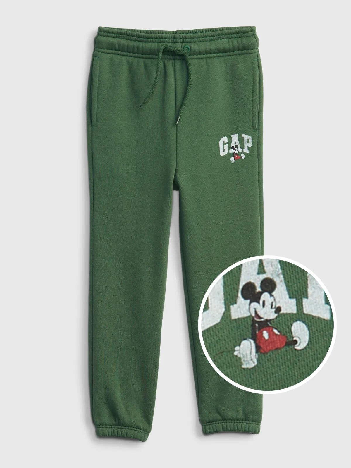 

Брюки без застежки с рисунком Микки Мауса NWT GAP x Disney Спортивные штаны для мальчиков 5 лет, Eden green