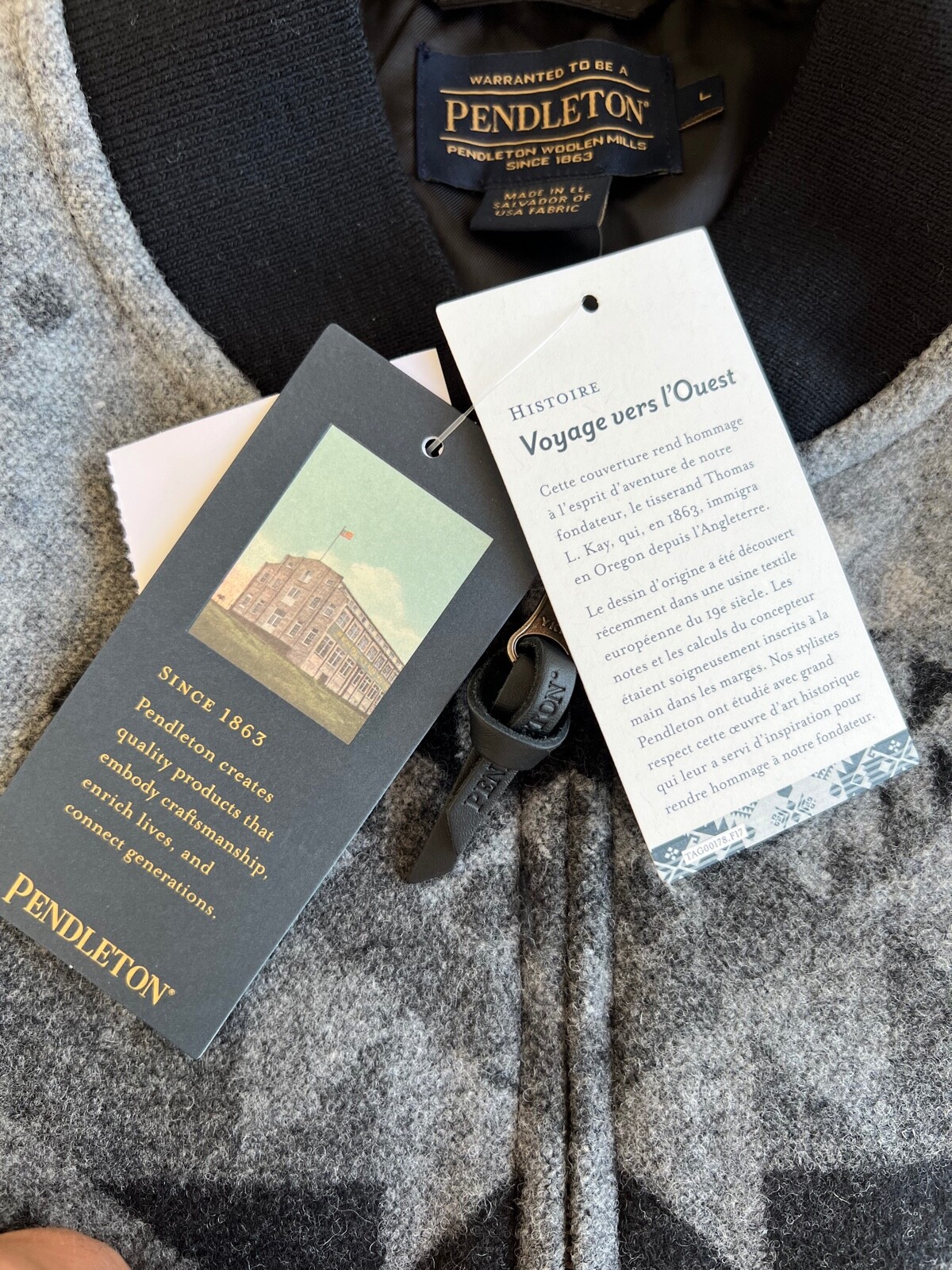 Pre-owned Pendleton Mens  Journey West 100% Wool Zip Bomber Jacket Coat Medium $299 In Multicolor