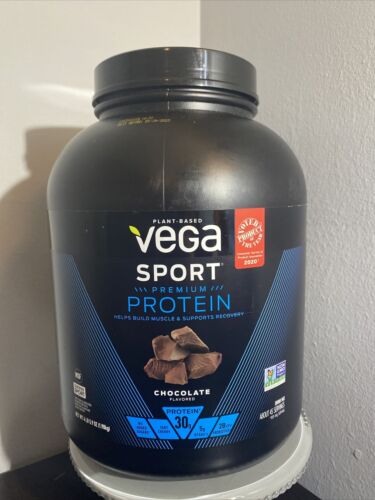 Vega Sport Premium Protein Powder, Chocolate, Plant Based Protein Powder-Sealed