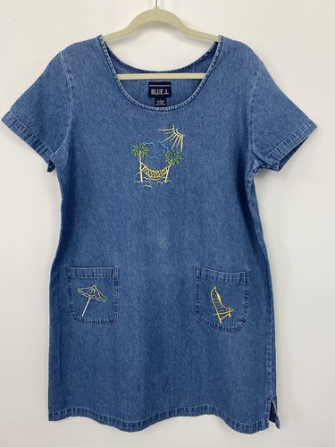 Y's DENIM HOLE EMBROIDERY DRESS 黒1 CREPE de CHINE/6oz DENIM WORK DRESS WITH POCKET – THE SHOP