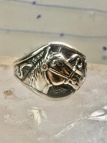 Vintage Bell Trading Post Sterling Silver Horse Ring Size 6 Horseshoe Band 925