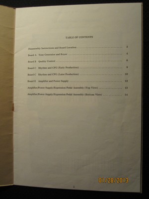 Lowrey Organ E60 L60 Debut Service Manual Schematics Parts List FACTORY OEM