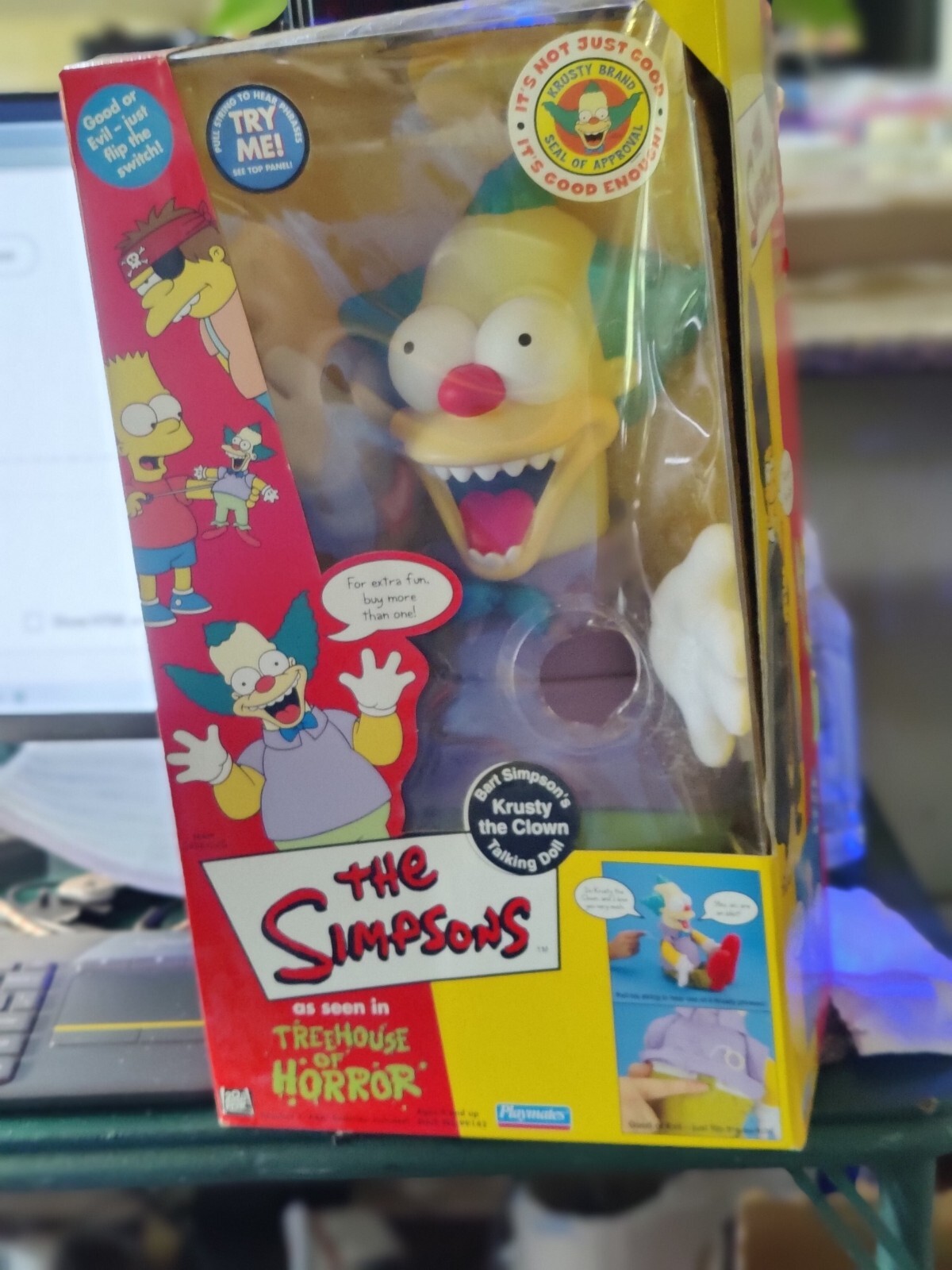THE SIMPSONS TREEHOUSE OF HORROR KRUSTY THE CLOWN 14" TALKING NEW NEVER USED