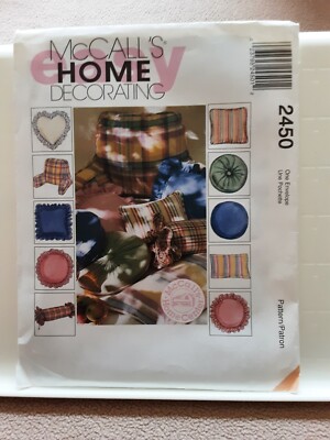 NEW McCall's Home Decor 2450  9 Pillows 1 Arm Head And Back Support