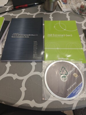 ASRock Z68 Extreme3 Gen3 Desktop Motherboard Intel ''Manuals & SOFTWARE ONLY''