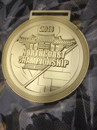 Large 2018 North Coast Championship Medal Medallion - Asian Design-Heavy Metal