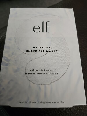 e.l.f. Hydrogel Under Eye Mask new box 3 sets purified water seaweed extract 
