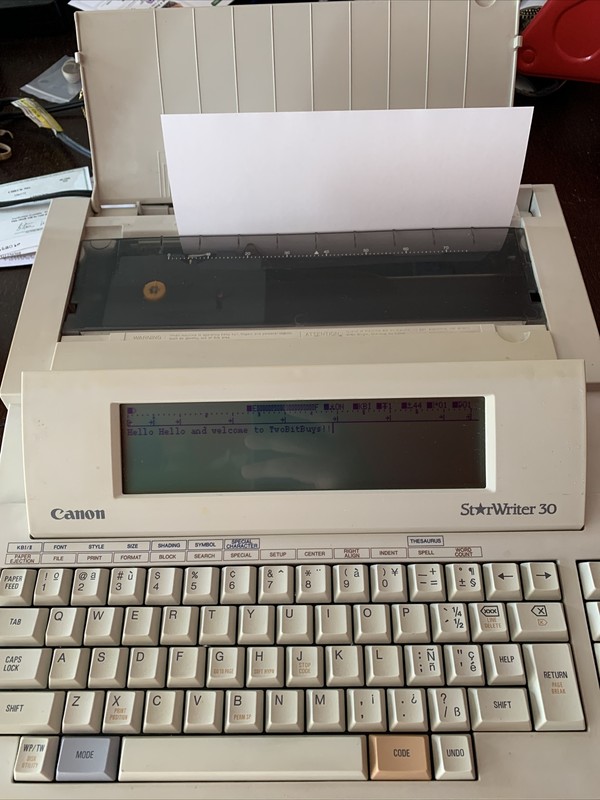 198X Canon StarWriter 30 on the Typewriter Database