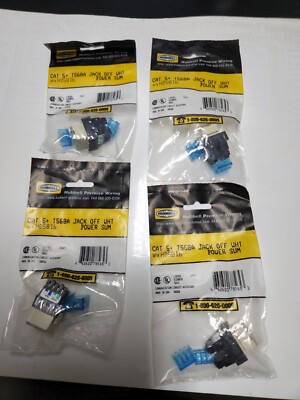 Hubbell Cat 5+ T568A White Jack 4pc HD5816 NEW
