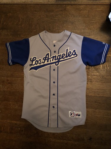 ヴィンテージDodgers メッシュ ブルーカラーユニフォーム Majestic VTG Los Angeles Dodgers MLB Majestic Black Shiny Blue