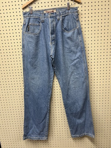 Vintage Yaga Button Fly Mens 32x33 Blue Denim Y2K Jeans USA