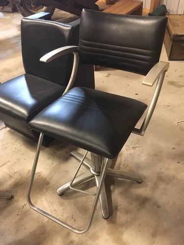 Vtg Lot Beauty Barber Salon Furniture (Hydraulic Washing Chairs Utility Cabinet)