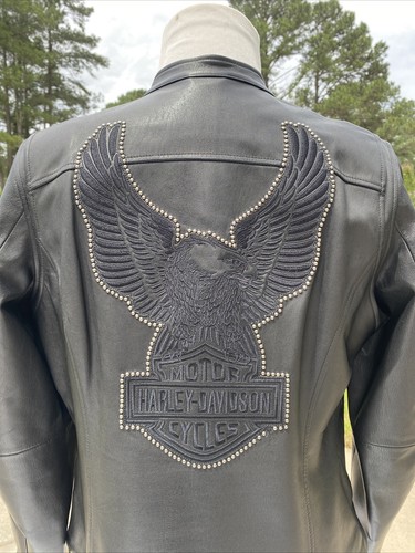 Harley Davidson Women SHADOW CITY Leather Jacket Studded
