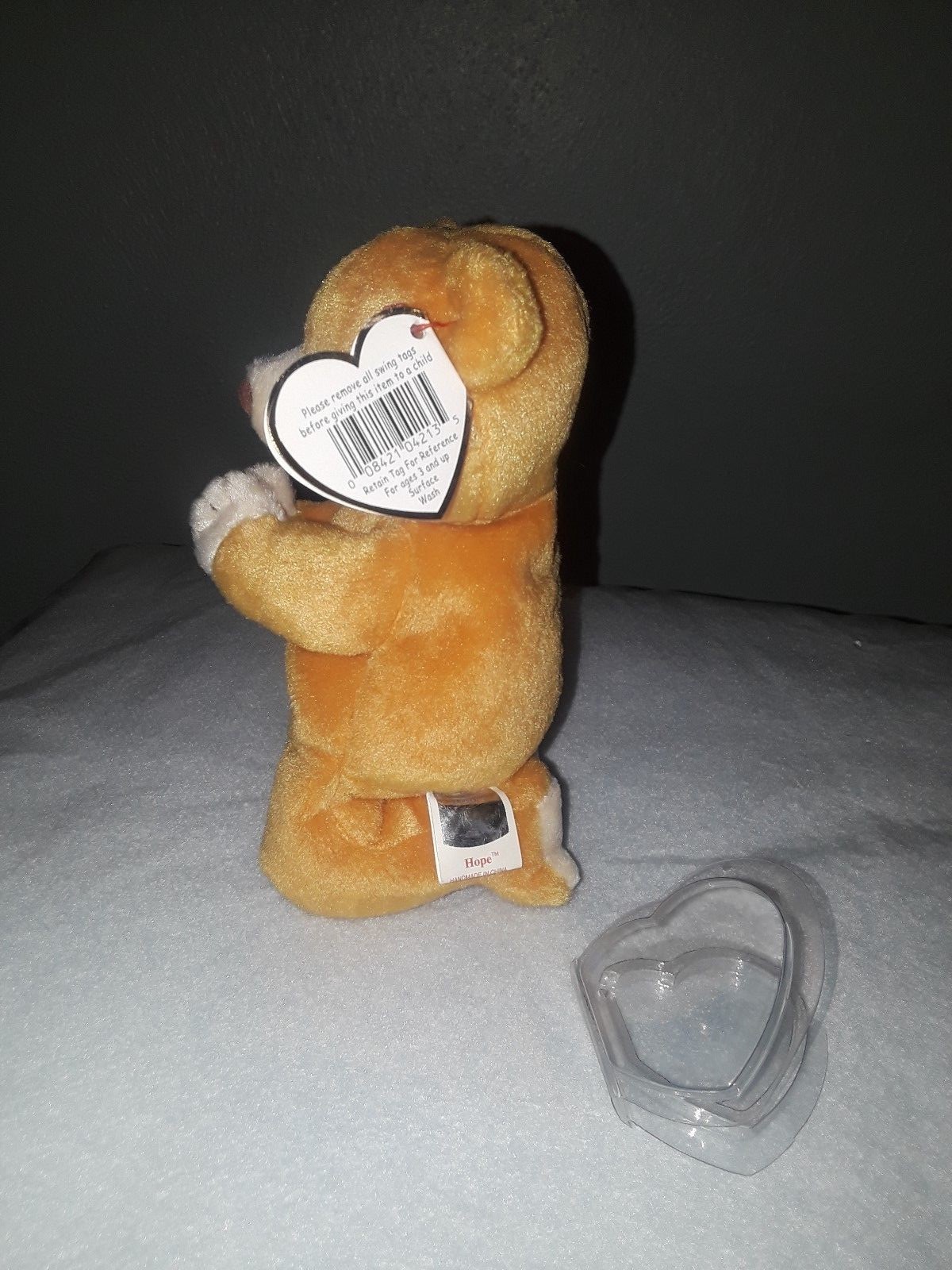 Rare - Ty Beanie Baby HOPE Praying Bear - 4 Print Errors! WOW!