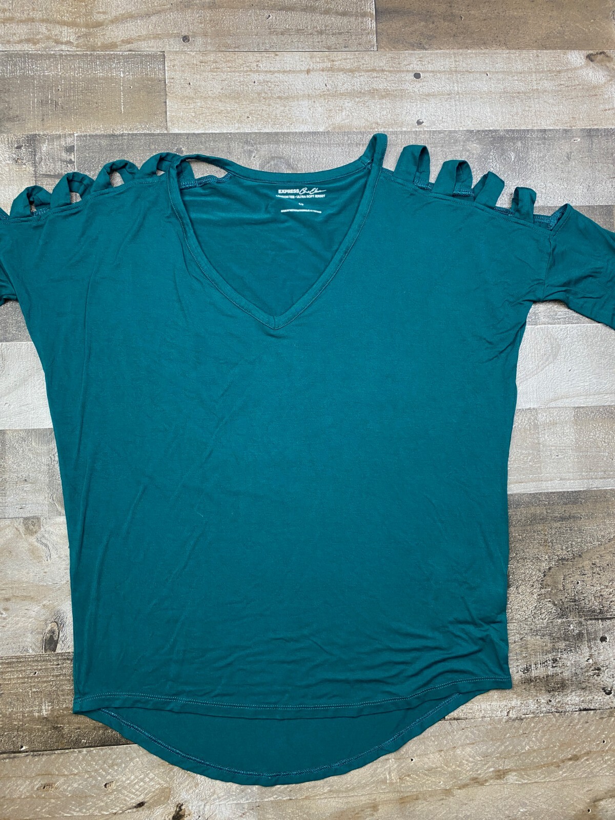 express one eleven off the shoulder surplice top