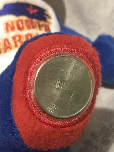 Limited Treasures State Quarters Coin Teddy Bear North Carolina #12