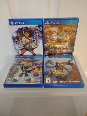 PS4 Game LOT Mighty No. 9, Monkey King, Dragon Quest Heroes 2 and Indivisible