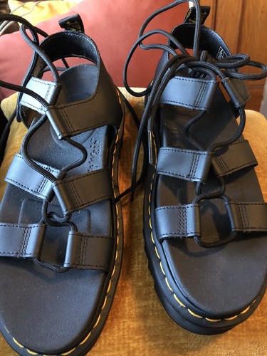 Dr. Martens Nartilla Gladiator Sandal Black Leather Casual