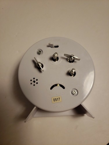 Westclox Wind-Up Mechanical Alarm Clock w/Loud Bell Alarm Analog Display White