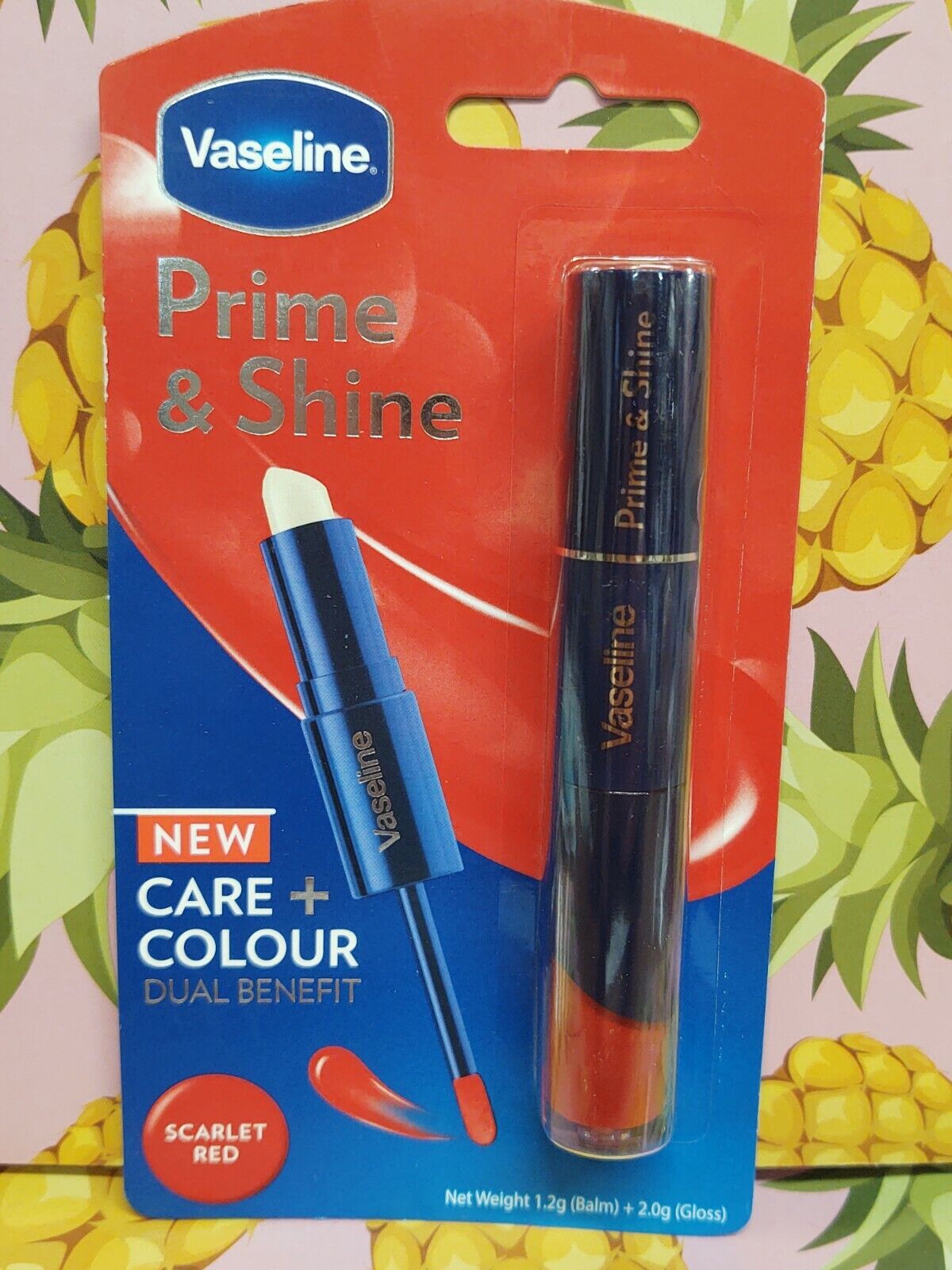 Vaseline Prime & Shine 2-in-1 Lip Balm Primer & Colored Gloss ...