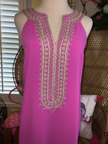 Pre-owned Lilly Pulitzer Sandrah Maxi Dress Wild Fuchsia ? $298 Size 4