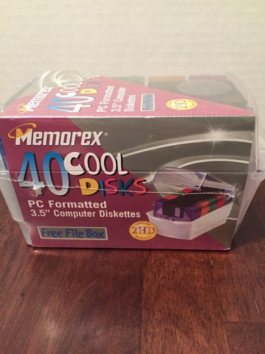 NEW!! Memorex 40 Cool Disks Color Floppy Disks 3.5