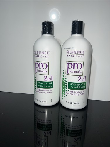 2 Large 32 oz SILKIENCE HAIR CARE Pro Formula 2-in-1 SHAMPOO & CONDITIONER